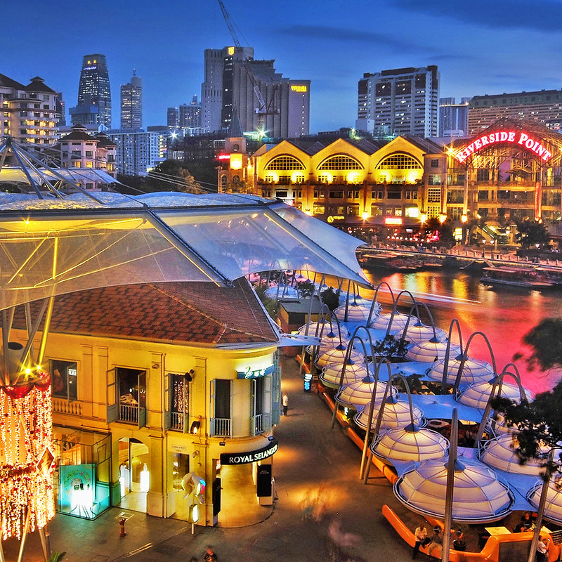 7. Clarke Quay – Riverside Dining & Electric Nightlife